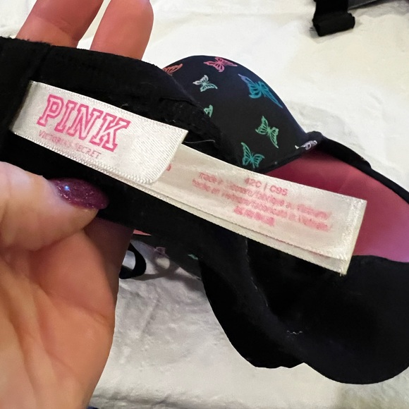 PINK wear everywhere tshirt lightly lined bra 42c black - Picture 4 of 4
